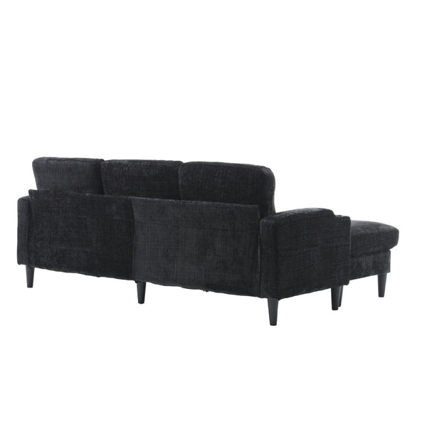 English Elm United We Win Chenille Sectional Sofa with Storage Ottoman and Dual Cup Holders W1568142742