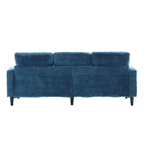 English Elm United We Win Chenille Sectional Sofa with Storage Ottoman and Dual Cup Holders Teal W1568142739