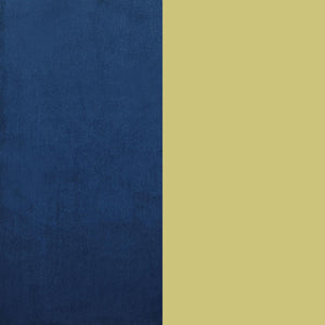 English Elm Blue Velvet Channel Tufted Chair with Gold Legs — Semi-Clamshell Back, Plush Wedge Seat for Glam Rooms B062P153756