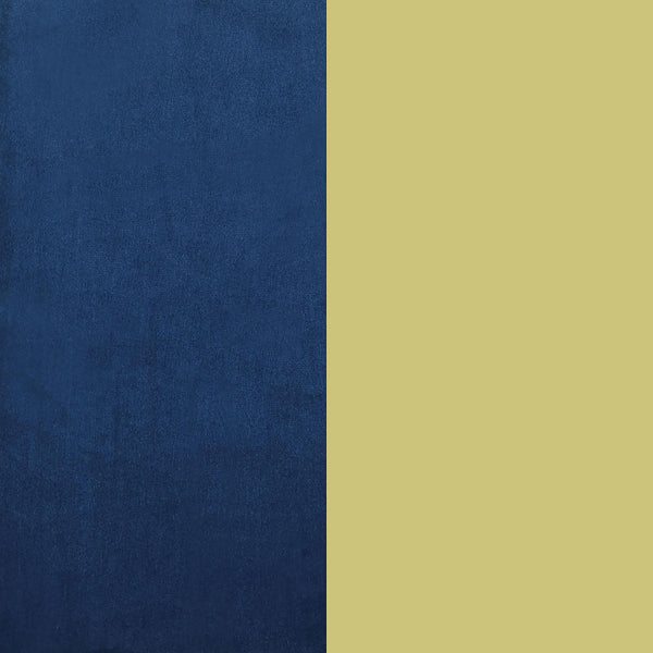 English Elm Blue Velvet Channel Tufted Chair with Gold Legs — Semi-Clamshell Back, Plush Wedge Seat for Glam Rooms B062P153756