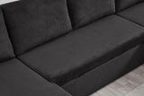 English Elm 114"Convertible Pull Out Sofa Bed With Storage Chaise Sofa Bed Corduroy Velvet Upholstery Dark Grey