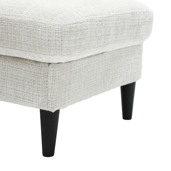 English Elm United We Win Chenille Three Seat Sectional Sofa with Storage Ottoman and Cup Holders Beige W1568142735