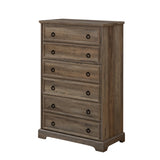 English Elm Modern 6 Drawer Dresser, Dressers For Bedroom, Tall Chest Of Drawers Closet Organizers & Storage Clothes - Easy Pull Handle, Textured Borders Living Room, Hallway,L 29.53''*W15.75''*H48.03''