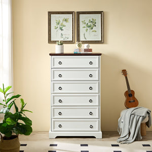 English Elm Modern 6 Drawer Dresser - Stylish Storage Solution For Bedroom, Hallway, Or Living Room Organization W2275P149119