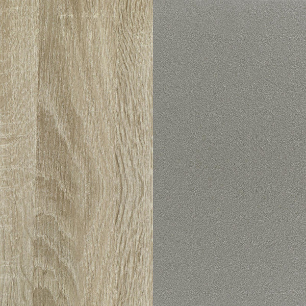 English Elm Taupe Transitional 5-Piece Rectangle Dining Set in Brushed Silver & Dark Bronze — Chic, Compact Elegance for Breakfast Nooks and Small Dining Rooms B062P153849