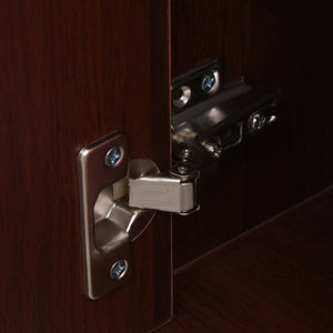 English Elm Mobile Mobile Storage Cabinet Organizer with Drawer & Door, Mobile Printer Stand on Castors, Sleek Brown W2225P155594