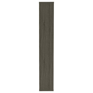 English Elm Weathered Geometric 10-Shelf Open-Back Bookcase with Mixed White Cappuccino Finish, 70.75" H B062P153821