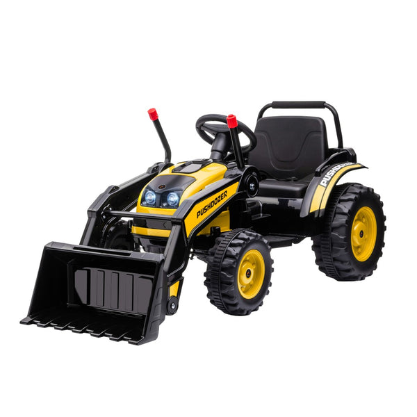 English Elm 6v Kids Electric Ride on Excavator with Adjustable Bucket Realistic Sounds Headlights W2225P155642