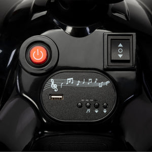 English Elm Kids Battery Powered Ride on Atv Quad with Led Fog Spray and Engine Sounds Black W2181P155600