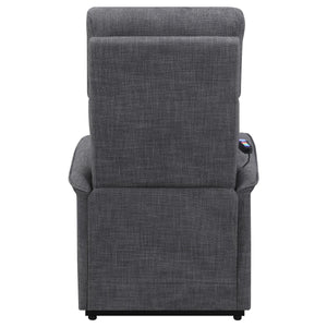 English Elm Charcoal Power Lift Recliner with Massage Function, Memory Foam Pocket Coil Seat & Smooth Recline B062P153841