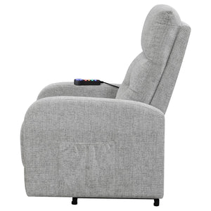 English Elm Grey Tufted Power Lift Recliner Chair with Performance Chenille, Foam Comfort, Wood Frame & Ease of Use B062P153855