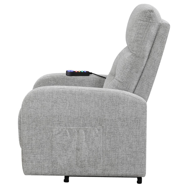 English Elm Grey Tufted Power Lift Recliner Chair with Performance Chenille, Foam Comfort, Wood Frame & Ease of Use B062P153855