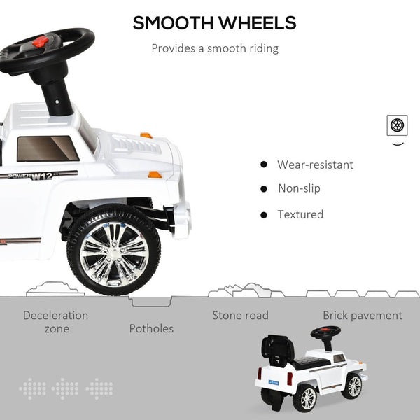 English Elm Kids Foot to Floor Suv Push Ride on Toy with Horn Lights Storage and Stable Base W2225P155619