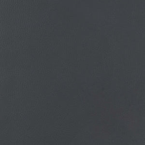 English Elm Grey Tufted Round Ottoman with Bonded Leather, High-Resiliency Foam Cushion and Chrome Base, Modern Accent Seat B062P153812