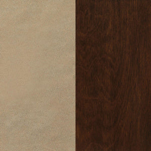 English Elm Tan Upholstered Game Chair with Casters, Tobacco Hardwood Frame, Seamed Fabric Comfort, Mobile Elegance B062P153808