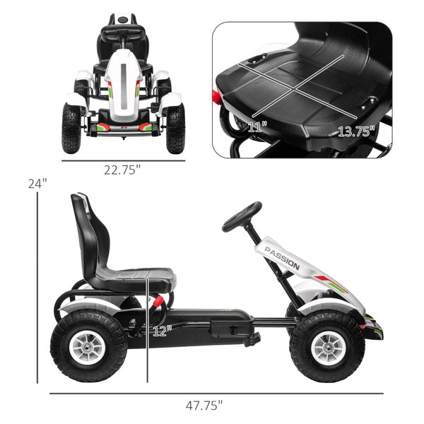 English Elm Youth Steel Frame Kick Scooter with Dual Caliper Brakes and 12 Inch Inflatable Tires W2225P155614