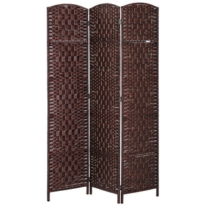 English Elm 6' Tall Wicker Weave Room Divider Screen - Versatile Privacy Solution For Home, Office & Decor W2225P155583