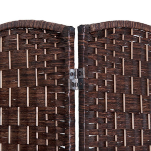 English Elm 6' Tall Wicker Weave 4 Panel Room Divider - Elegant Privacy Screen For Home & Office Spaces W2225P155592