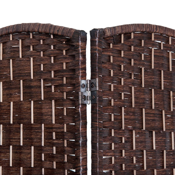 English Elm 6' Tall Wicker Weave 4 Panel Room Divider - Elegant Privacy Screen For Home & Office Spaces W2225P155592
