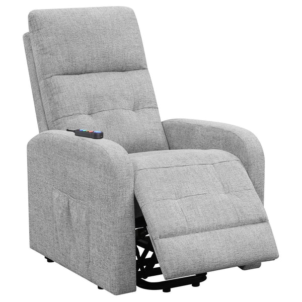 English Elm Grey Tufted Power Lift Recliner Chair with Performance Chenille, Foam Comfort, Wood Frame & Ease of Use B062P153855