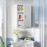 Kleankin Wall Mount Medicine Cabinet, 3 Tier Emergency Box, Lockable, 2 Keys, White