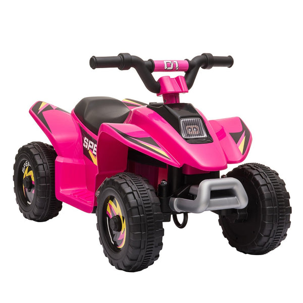 English Elm 6v Kids Battery Powered Toddler Atv Quad Ride on with Steel Frame Forward Reverse Pink W2225P155633