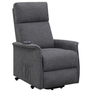English Elm Charcoal Power Lift Recliner with Massage Function, Memory Foam Pocket Coil Seat & Smooth Recline B062P153841