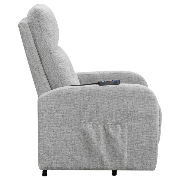 English Elm Grey Tufted Power Lift Recliner Chair with Performance Chenille, Foam Comfort, Wood Frame & Ease of Use B062P153855