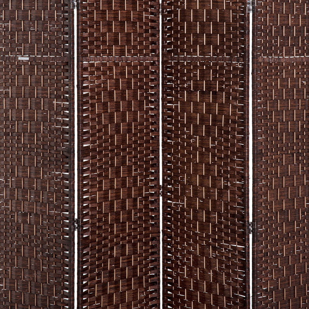 English Elm 6' Tall Wicker Weave 4 Panel Room Divider - Elegant Privacy Screen For Home & Office Spaces W2225P155592