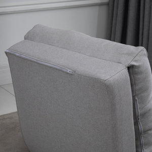 English Elm Convertible Flip Chair Floor Sofa Bed with 5-Position Backrest, Linen Upholstery, Pillows, Gray W2225P155598