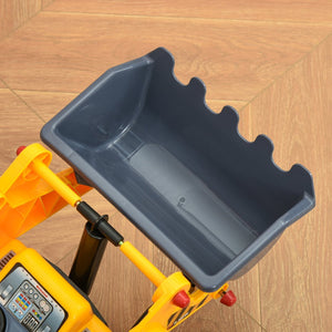 English Elm Kids Foot-powered Bulldozer Ride-on with Digging Bucket and Durable All-terrain Wheels W2225P155626