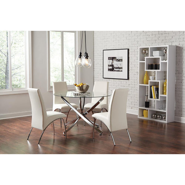 English Elm White Geometric 10-Shelf Open Back Bookcase with Interlocking Cubes Modern White Cappuccino Gray Finish B062P153818