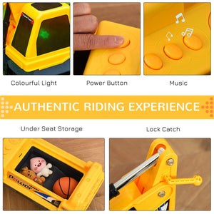 English Elm No Battery Needed Kids 2 in 1 Ride on Excavator Digger with Claw Lights Music W2225P155627