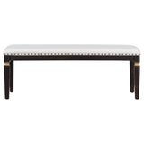 English Elm 52.3" Dining Bench, Tufted Indoor Kitchen Table Benches, Bed Bench, Industrial Shoe Bench, Entryway Benches