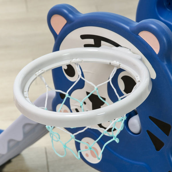 English Elm 2 in 1 Toddler Indoor Slide with Basketball Hoop Pe Plastic Safe Active Play W2225P155616