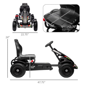 English Elm Youth Steel Frame Kick Scooter with Dual Caliper Brakes and 12 Inch Inflatable Tires W2225P155615