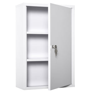 English Elm Kleankin Lockable Steel Wall-Mount Medicine Cabinet - 3-Tier Storage For Safe, Organized Essentials W2225P155578