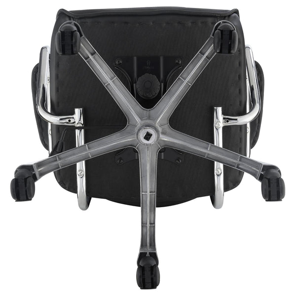 English Elm Black Height Adjustable Swivel Office Chair – Sleek Chrome Accents, Ergonomic Comfort & Modern Style B062P153797