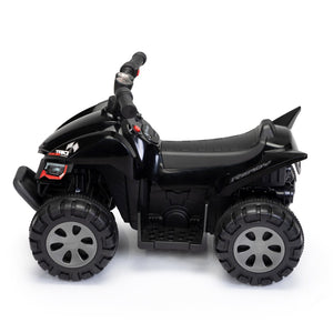 English Elm Kids Battery Powered Ride on Atv Quad with Led Fog Spray and Engine Sounds Black W2181P155600