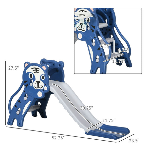 English Elm 2 in 1 Toddler Indoor Slide with Basketball Hoop Pe Plastic Safe Active Play W2225P155616
