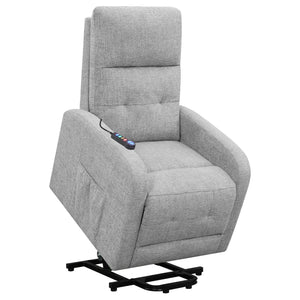 English Elm Grey Tufted Power Lift Recliner Chair with Performance Chenille, Foam Comfort, Wood Frame & Ease of Use B062P153855