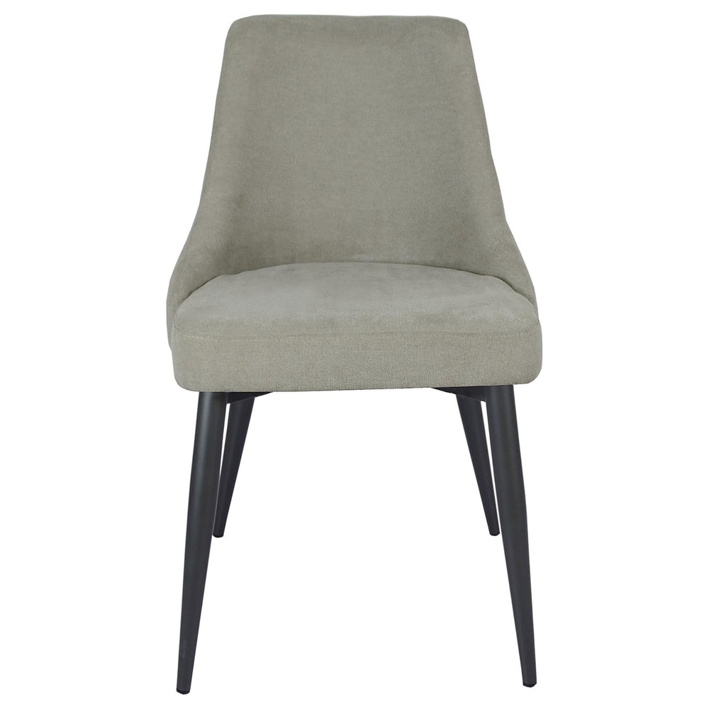 English Elm Light Grey Tufted Dining Chair Set of 2 — Plush Foam Seats, Button Tufting, Gunmetal Legs, Modern Elegance B062P153840