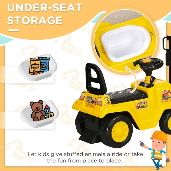 English Elm Sit and Scoot Kids Forklift Ride on Toy with Moving Fork and Storage Ages 3 4 W2225P155631