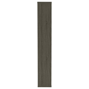 English Elm Weathered Geometric 10-Shelf Open-Back Bookcase with Mixed White Cappuccino Finish, 70.75" H B062P153821