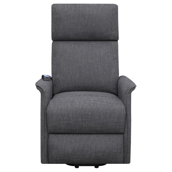 English Elm Charcoal Power Lift Recliner with Massage Function, Memory Foam Pocket Coil Seat & Smooth Recline B062P153841