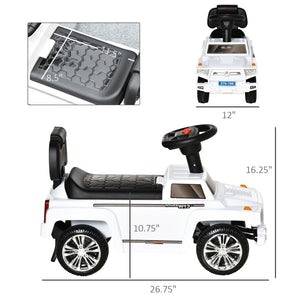 English Elm Kids Foot to Floor Suv Push Ride on Toy with Horn Lights Storage and Stable Base W2225P155619