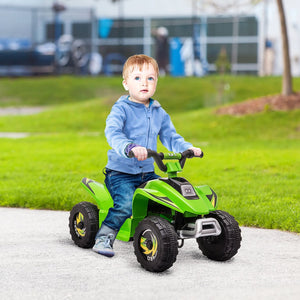 English Elm 6v Kids Battery Powered Toddler Atv Quad Ride on with Steel Frame Forward Reverse Green W2225P155636