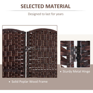 English Elm 6' Tall Wicker Weave Room Divider Screen - Versatile Privacy Solution For Home, Office & Decor W2225P155583