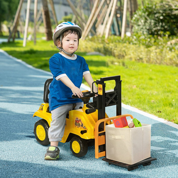 English Elm Sit and Scoot Kids Forklift Ride on Toy with Moving Fork and Storage Ages 3 4 W2225P155631