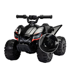 English Elm Kids Battery Powered Ride on Atv Quad with Led Fog Spray and Engine Sounds Black W2181P155600